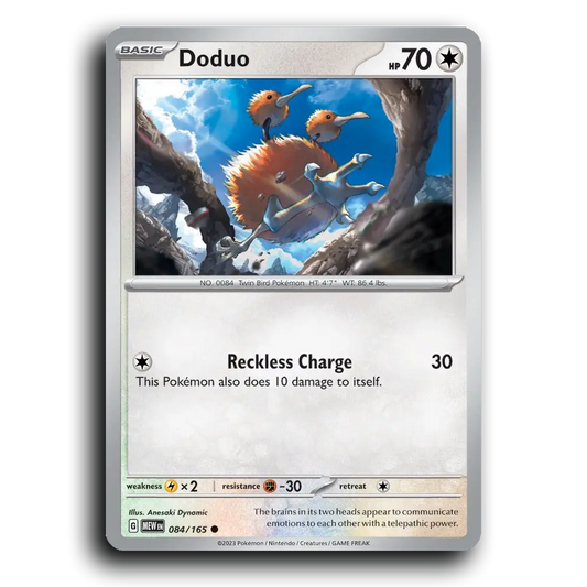 Doduo 084/165 151 Common Pokemon Card TCG Near Mint NM