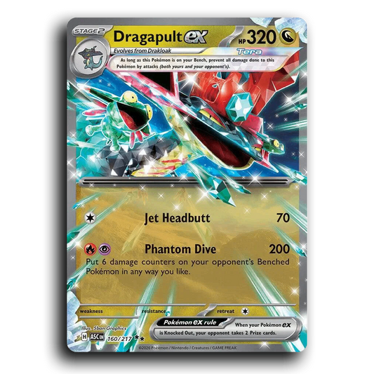 Dragapult ex 160/217 Ascended Heroes Double Rare Pokemon Card TCG Near Mint NM Holofoil