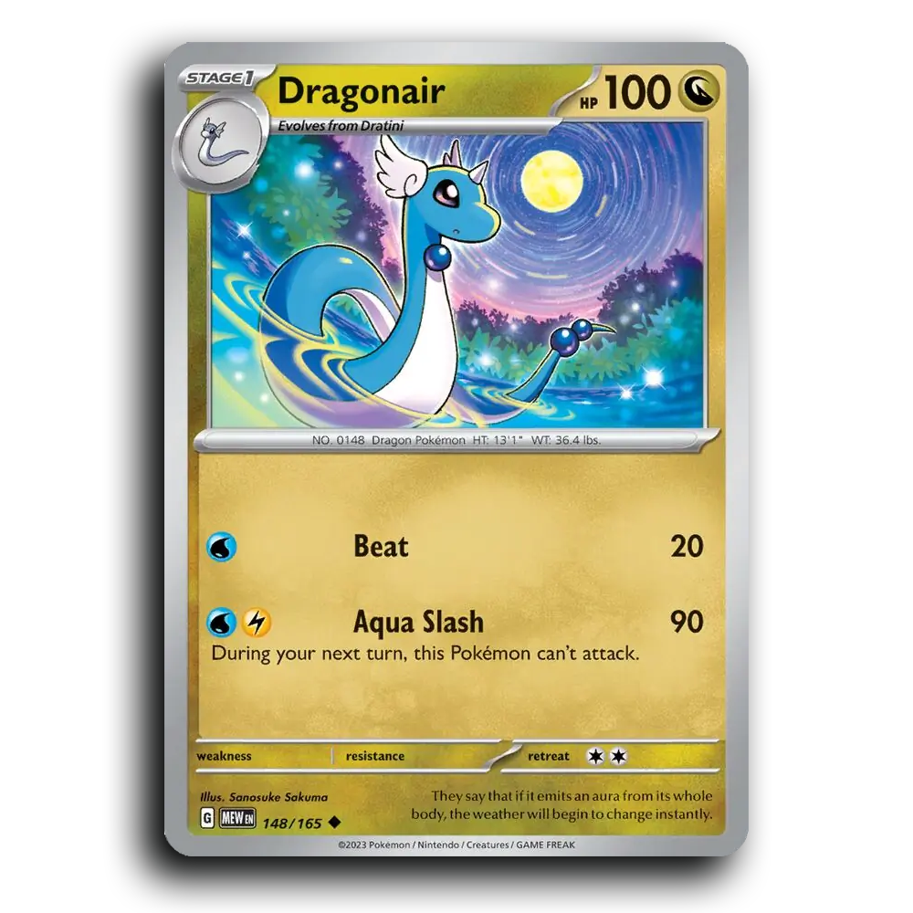 Dragonair 148/165 151 Uncommon Pokemon Card TCG Near Mint NM