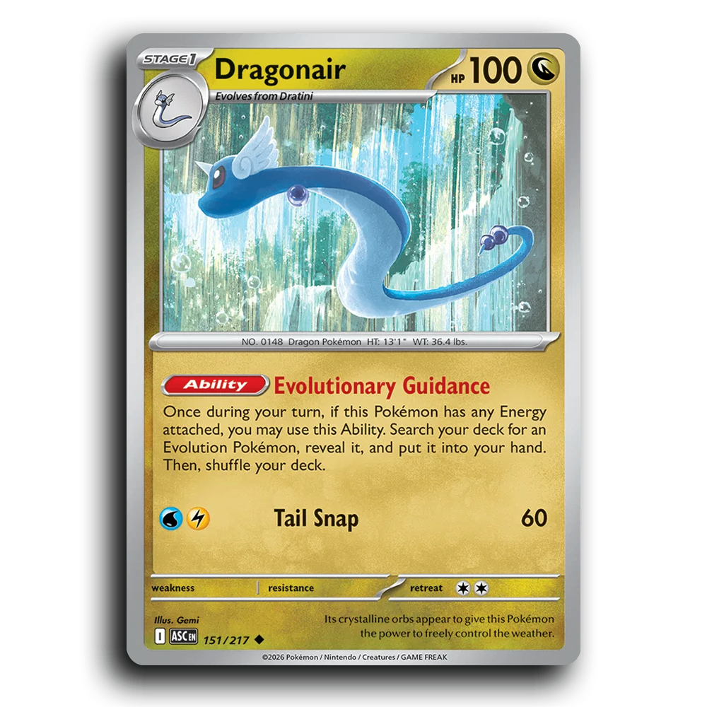 Dragonair 151/217 Ascended Heroes Uncommon Pokemon Card TCG Near Mint NM
