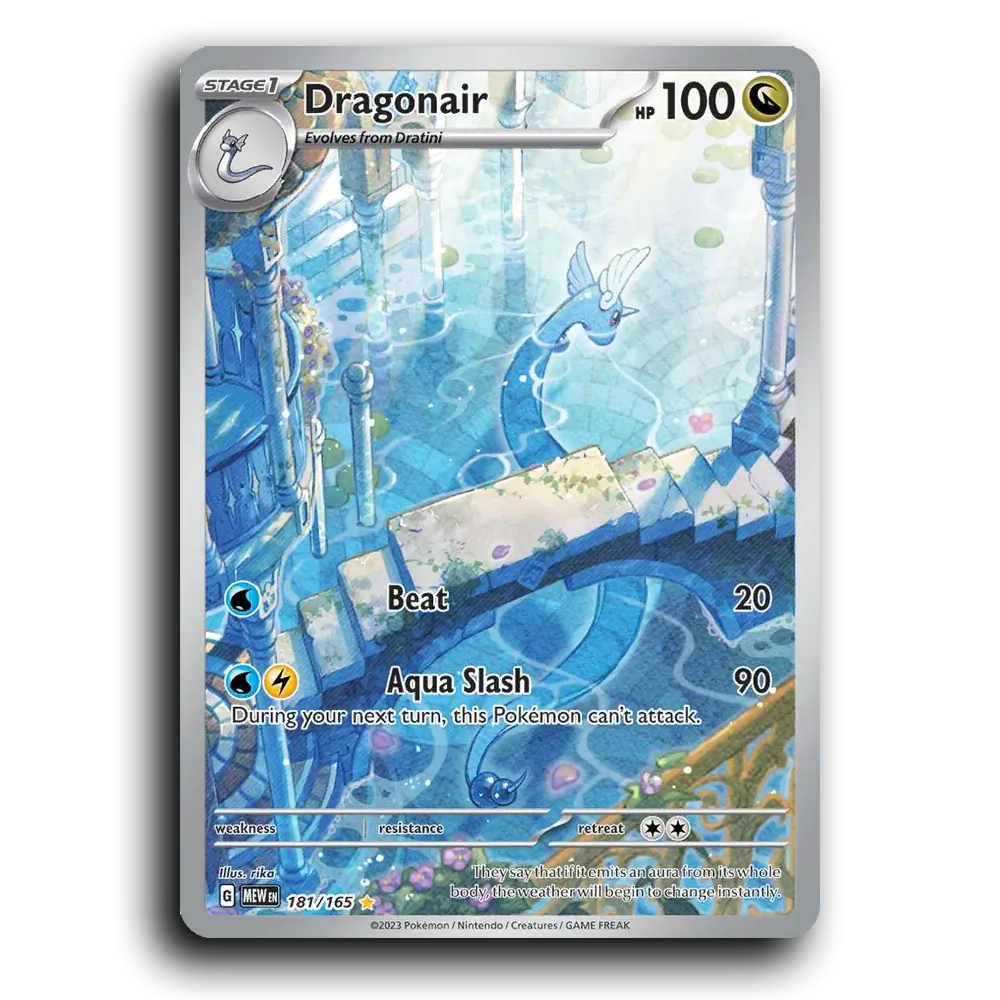 Dragonair 181/165 151 Illustration Rare Pokemon Card TCG Near Mint NM Holofoil