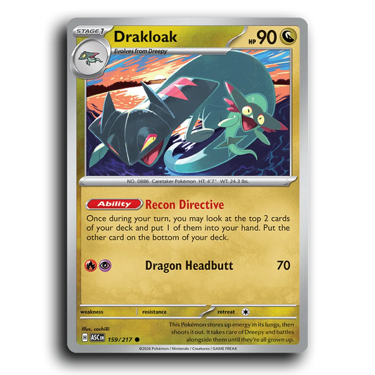 Drakloak 159/217 Ascended Heroes Common Pokemon Card TCG Near Mint NM
