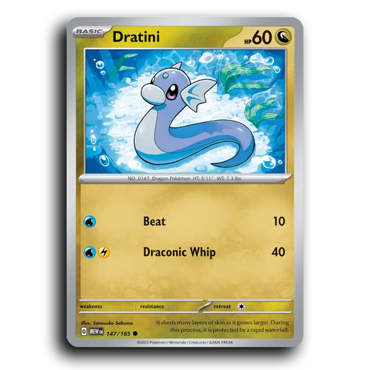 Dratini 147/165 151 Common Pokemon Card TCG Near Mint NM 