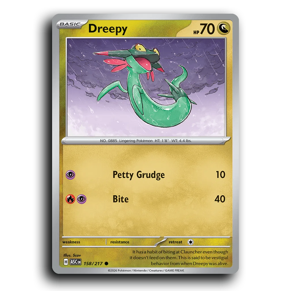 Dreepy 158/217 Ascended Heroes Common Pokemon Card TCG Near Mint NM