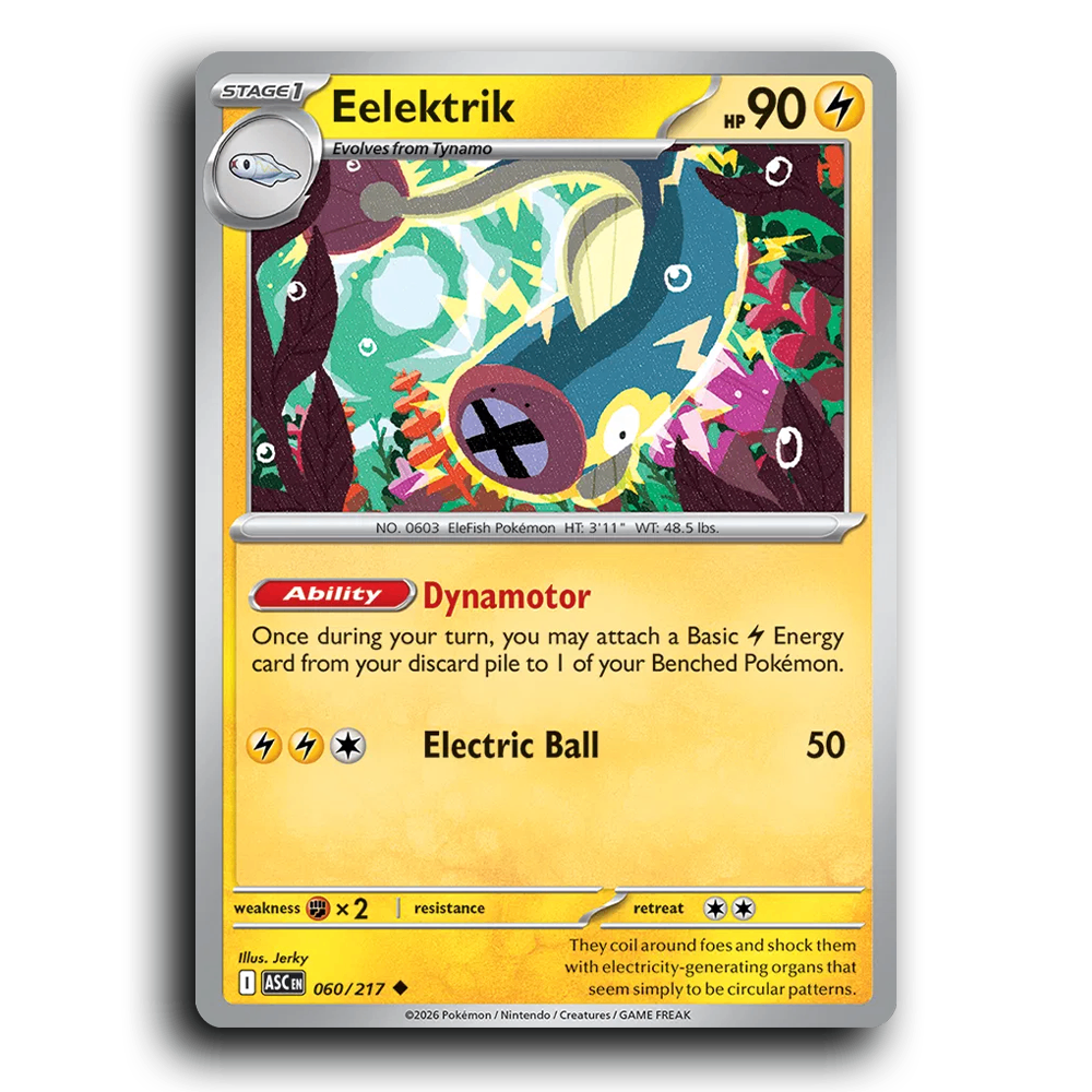 Eelektrik 060/217 Ascended Heroes Uncommon Pokemon Card TCG Near Mint NM