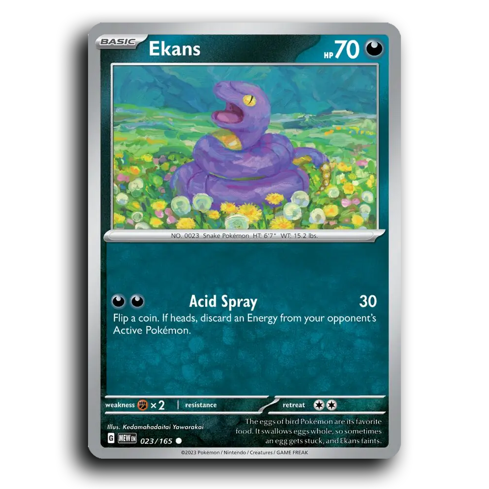 Ekans 023/165 151 Common Pokemon Cards TCG