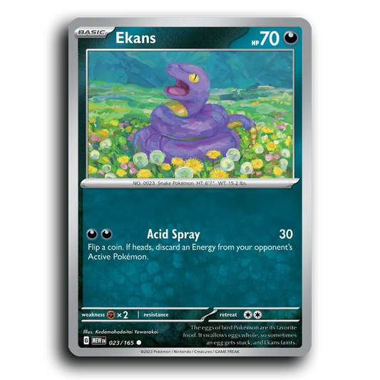 Ekans 023/165 151 Common Pokemon Cards TCG