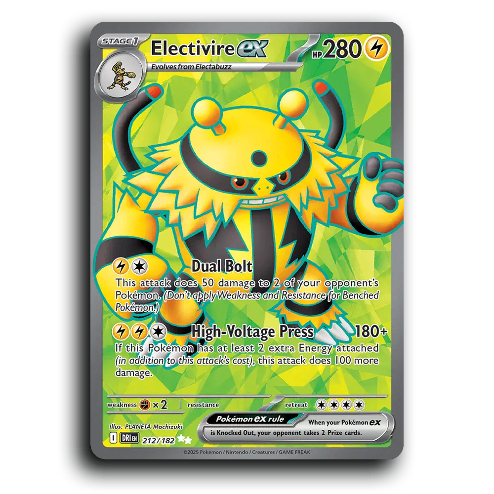Electivire ex 212/182 Destined Rivals Ultra Rare Pokemon Card TCG Holofoil
