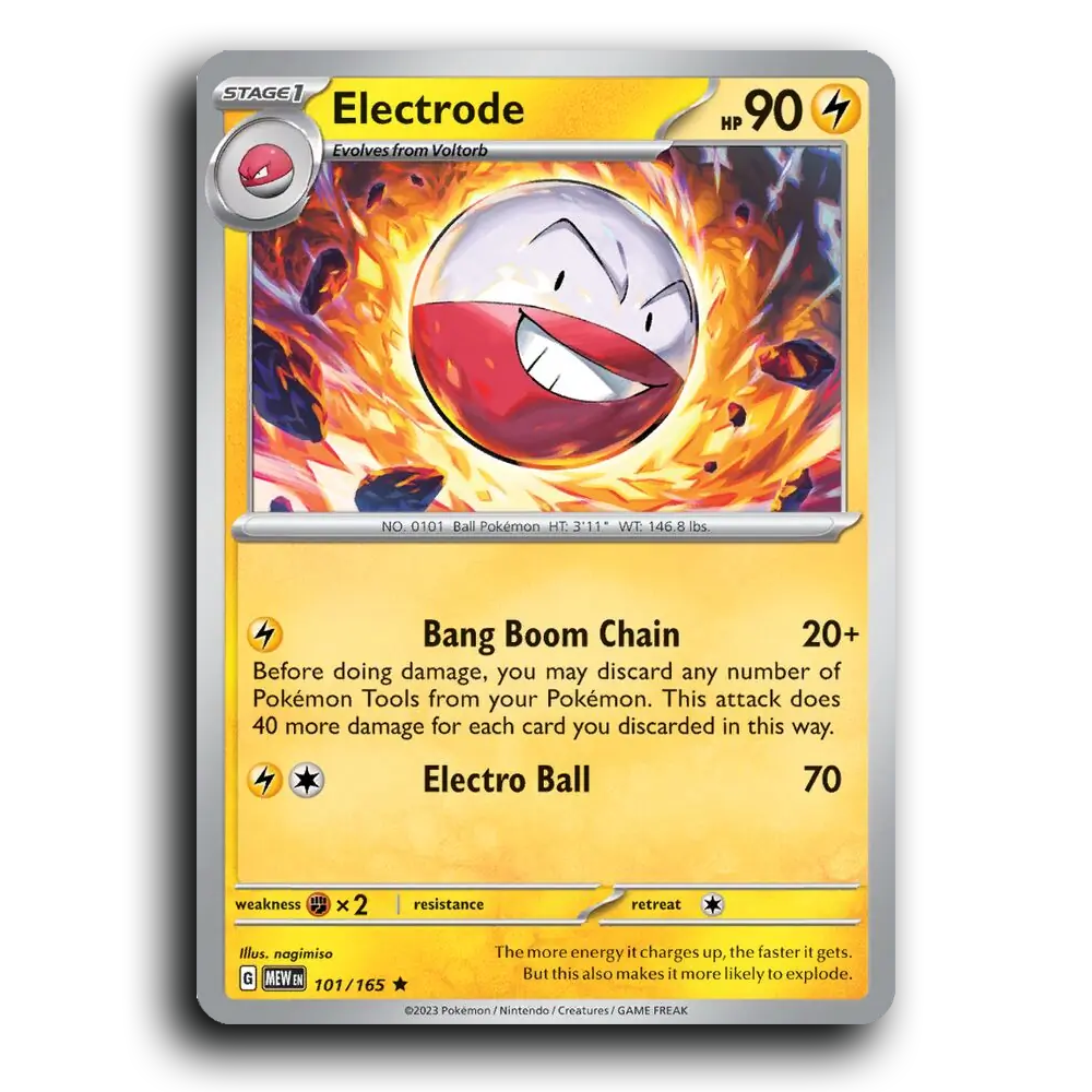 Electrode 101/165 151 Rare Pokemon Card TCG Near Mint NM Holofoil
