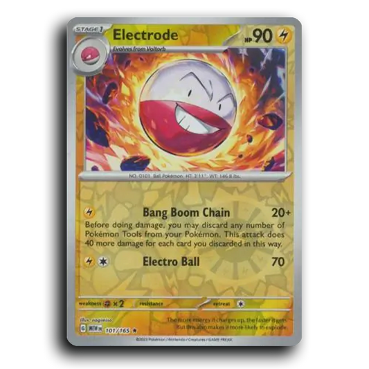 Electrode 101/165 151 Rare Pokemon Card TCG Near Mint NM Reverse Holo