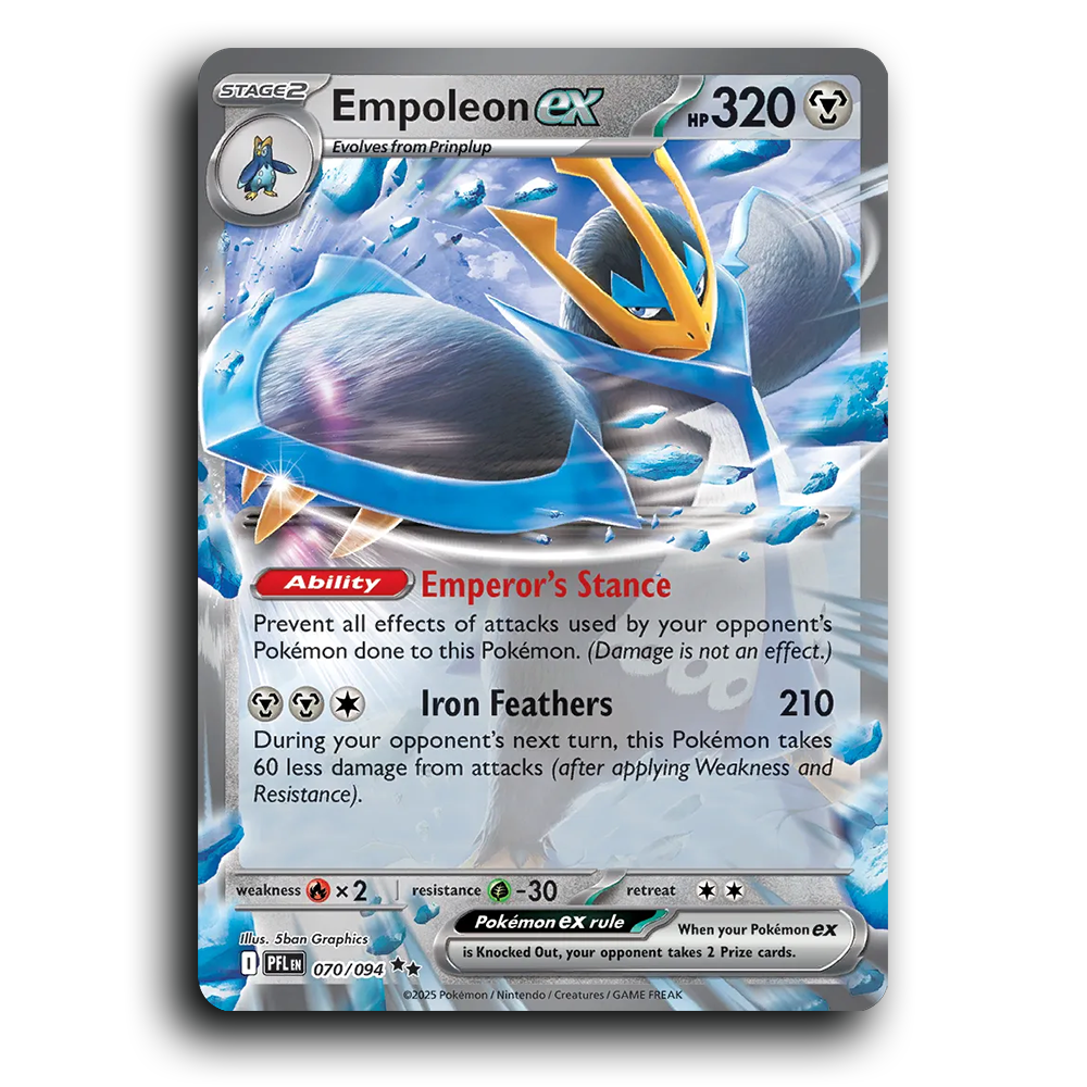 Empoleon ex (070/094) [Phantasmal Flames] Double Rare Pokemon Card TCG Near Mint NM Holofoil