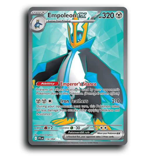 Empoleon ex (114/094) [Phantasmal Flames] Ultra Rare Pokemon Card TCG Near Mint NM Holofoil