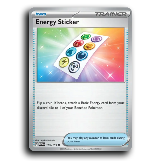 Energy Sticker 159/165 151 Uncommon Pokemon Card TCG Near Mint NM