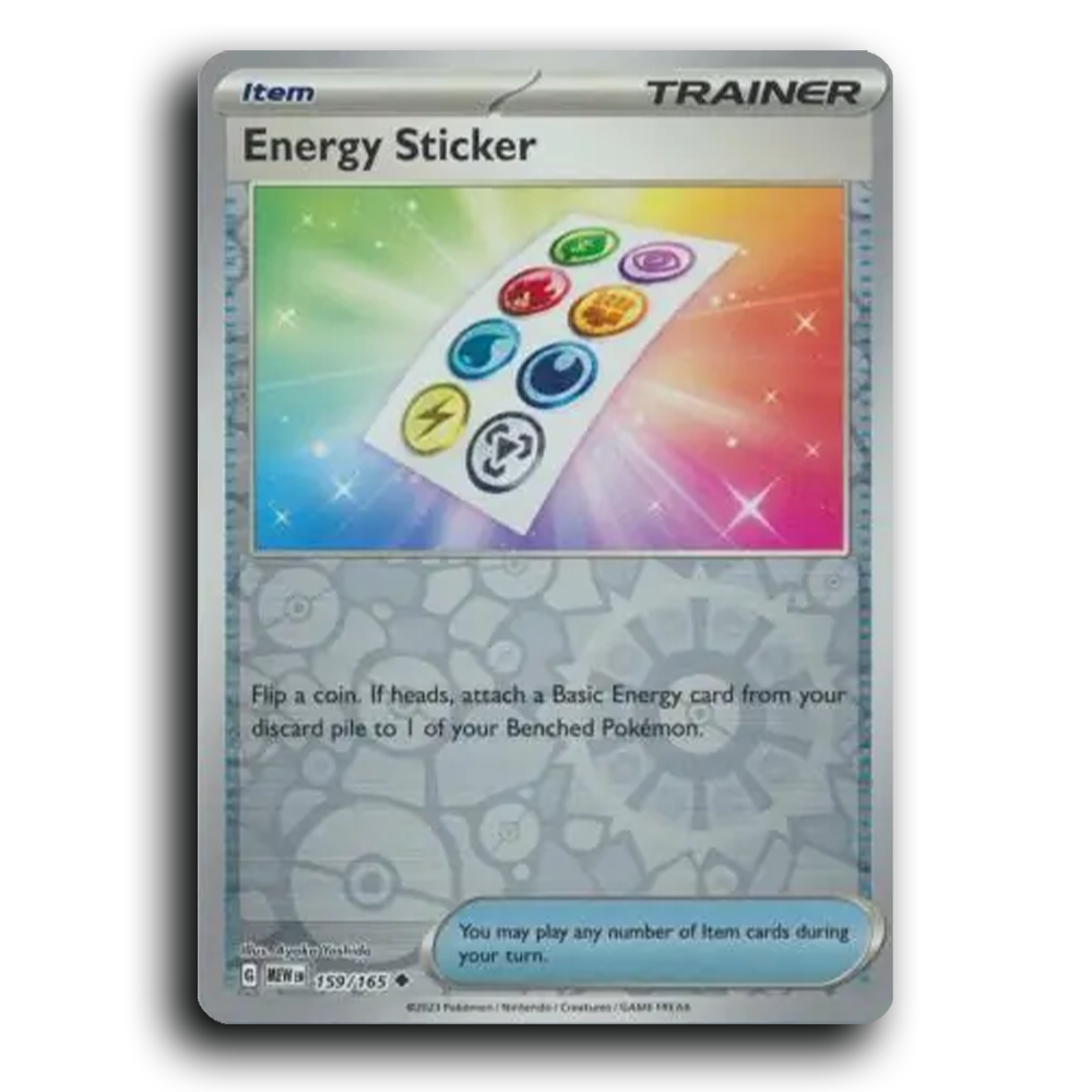 Energy Sticker 159/165 151 Uncommon Pokemon Card TCG Near Mint NM Reverse Holo