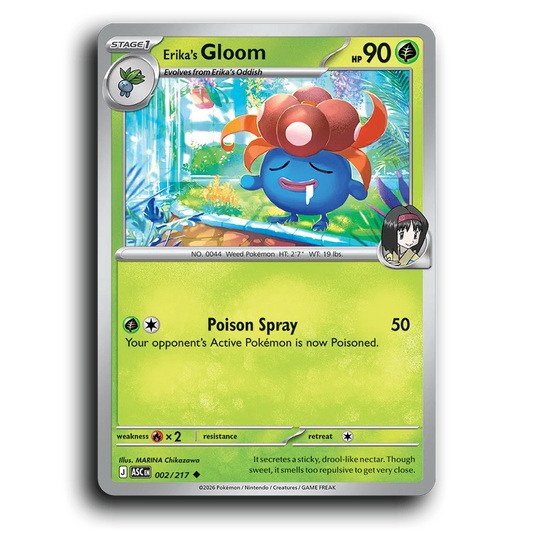Erika's Gloom 002/217 Ascended Heroes Uncommon Pokemon Card TCG Near Mint NM