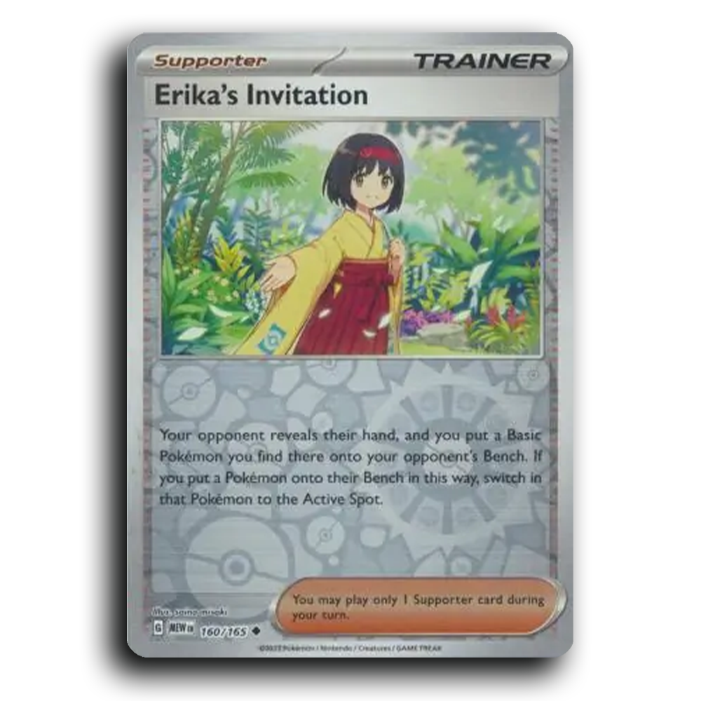 Erika's Invitation 160/165 151 Uncommon Pokemon Card TCG Near Mint NM Reverse Holo