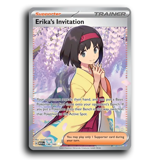 Erika's Invitation 196/165 151 Ultra Rare Pokemon Card TCG Near Mint NM Holofoil