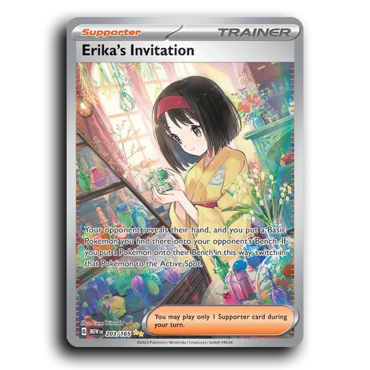 Erika's Invitation 203/165 151 Special Illustration Rare Pokemon Card TCG Near Mint NM Holofoil