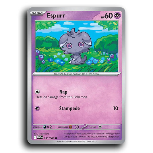 Espurr (033/088) [Perfect Order] Common Pokemon Card TCG Near Mint NM
