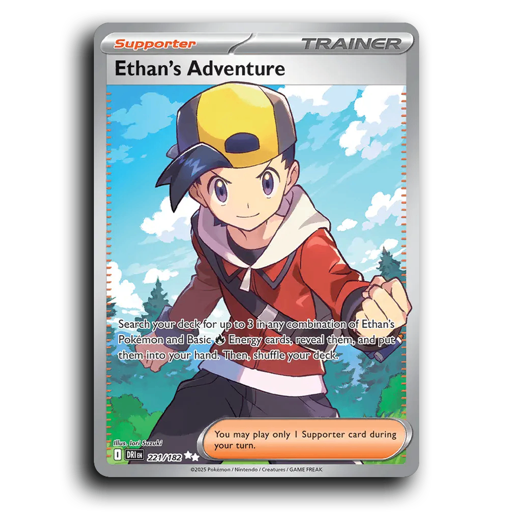Ethan's Adventure 221/182 Destined Rivals Ultra Rare Pokemon Card TCG Holofoil