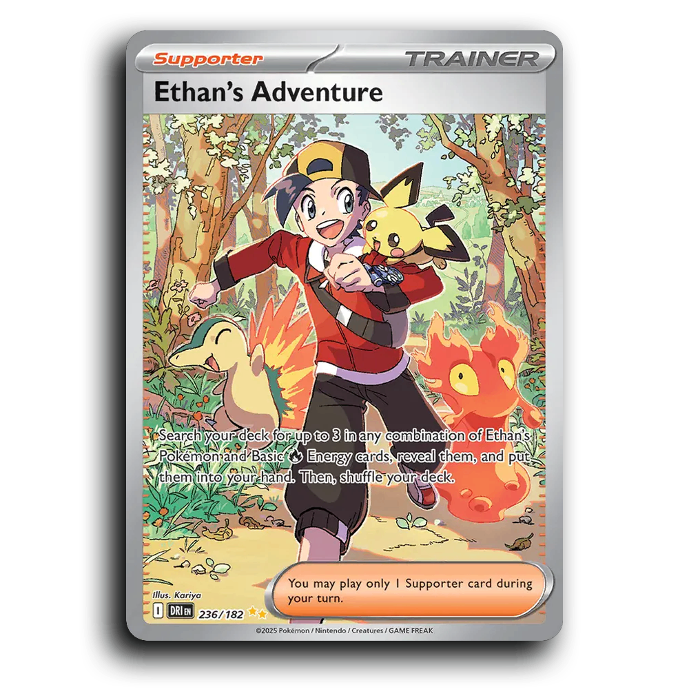 Ethan's Adventure 236/182 Destined Rivals Special Illustration Rare Pokemon Card TCG Holofoil