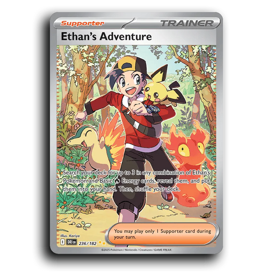 Ethan's Adventure 236/182 Destined Rivals Special Illustration Rare Pokemon Card TCG Holofoil