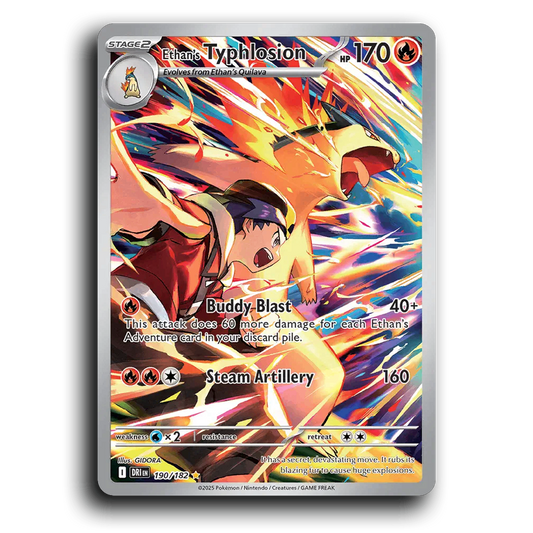 Ethans Typhlosion 190/182 Destined Rivals Illustration Rare Pokemon Card TCG Holofoil