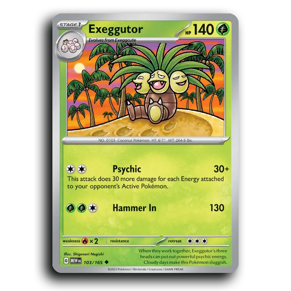Exeggutor 103/165 151 Uncommon Pokemon Card TCG Near Mint NM