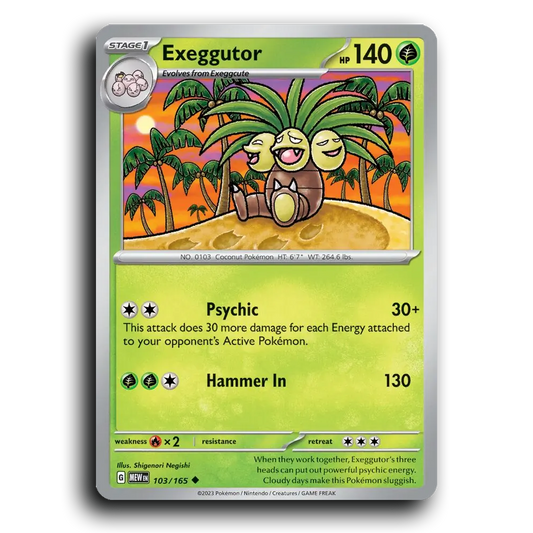 Exeggutor 103/165 151 Uncommon Pokemon Card TCG Near Mint NM