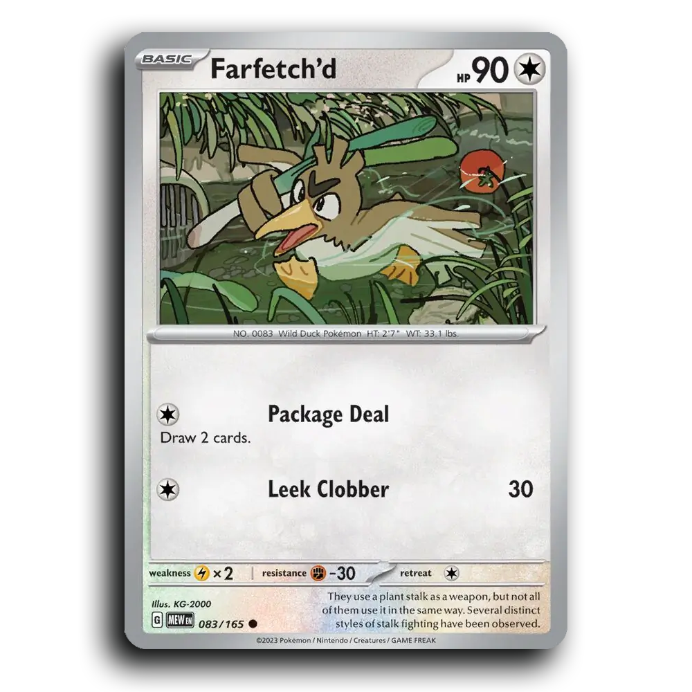 Farfetch'd 083/165 151 Common Pokemon Card TCG Near Mint NM