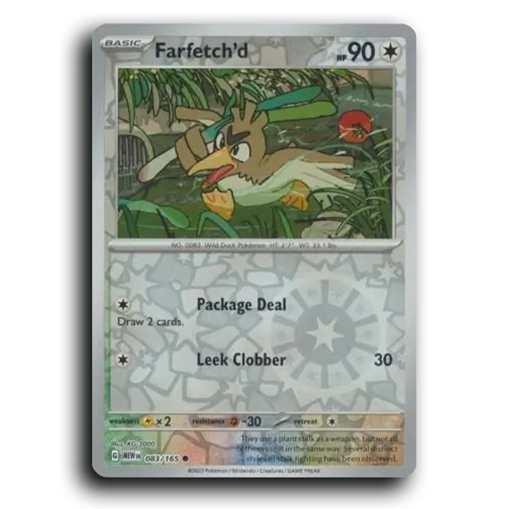 Farfetch'd 083/165 151 Common Pokemon Card TCG Near Mint NM Reverse Holo