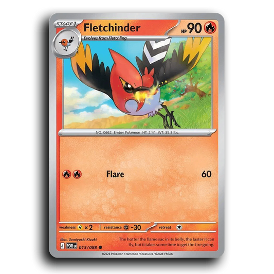Fletchinder (013/088) [Perfect Order] Common Pokemon Card TCG Near Mint NM