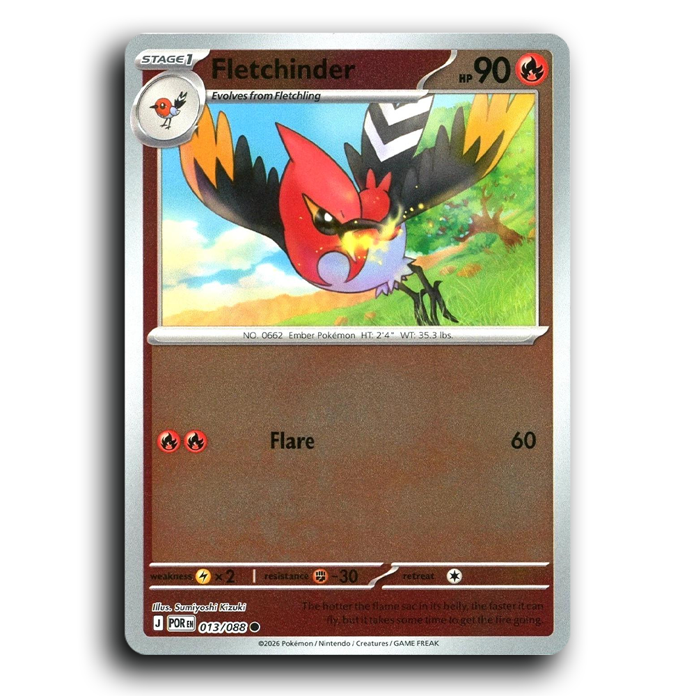 Fletchinder (013/088) [Perfect Order] Common Pokemon Card TCG Near Mint NM Reverse Holo