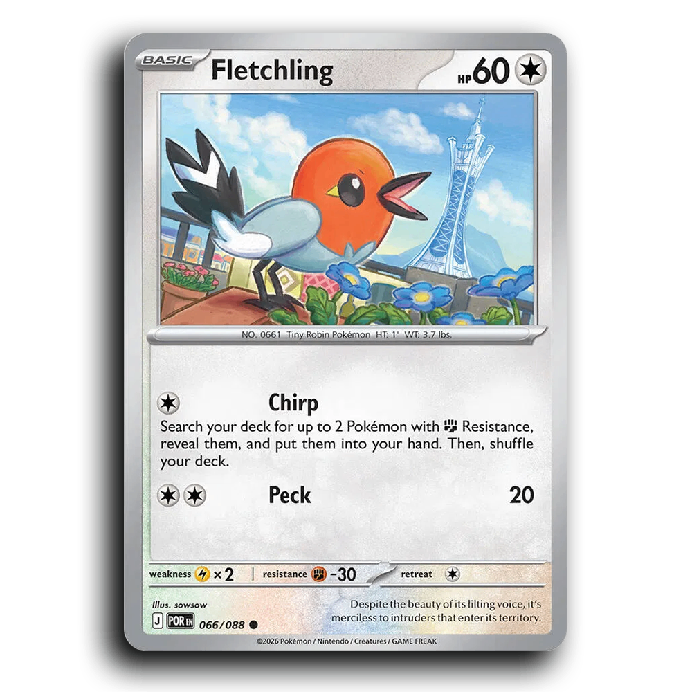 Fletchling (066/088) [Perfect Order] Common Pokemon Card TCG Near Mint NM