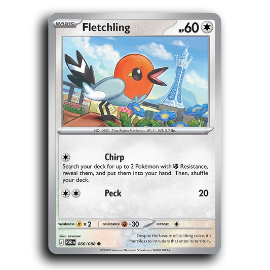 Fletchling (066/088) [Perfect Order] Common Pokemon Card TCG Near Mint NM