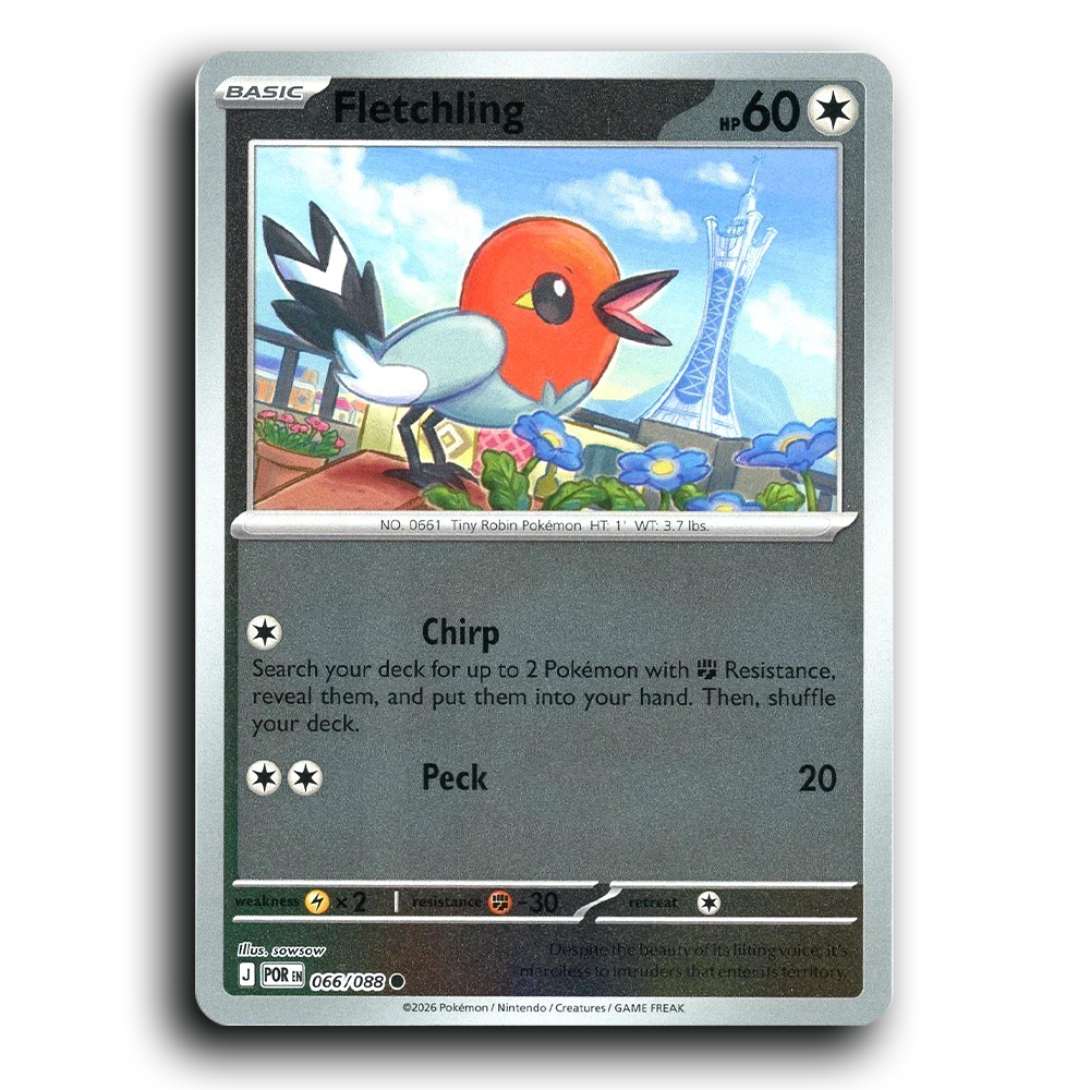 Fletchling (066/088) [Perfect Order] Common Pokemon Card TCG Near Mint NM Reverse Holo