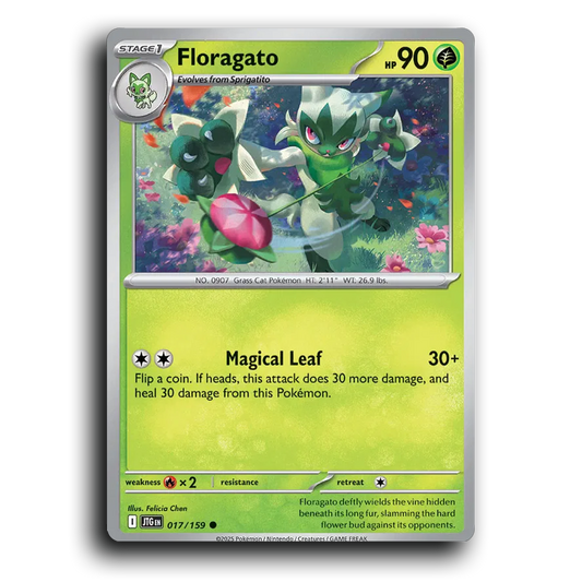 Floragato Journey Together 017/159 Common Near Mint Pokemon Card
