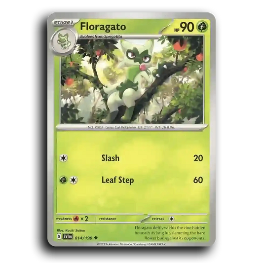 Floragato (014/198) [Scarlet & Violet] Uncommon Pokemon Card TCG Near Mint NM