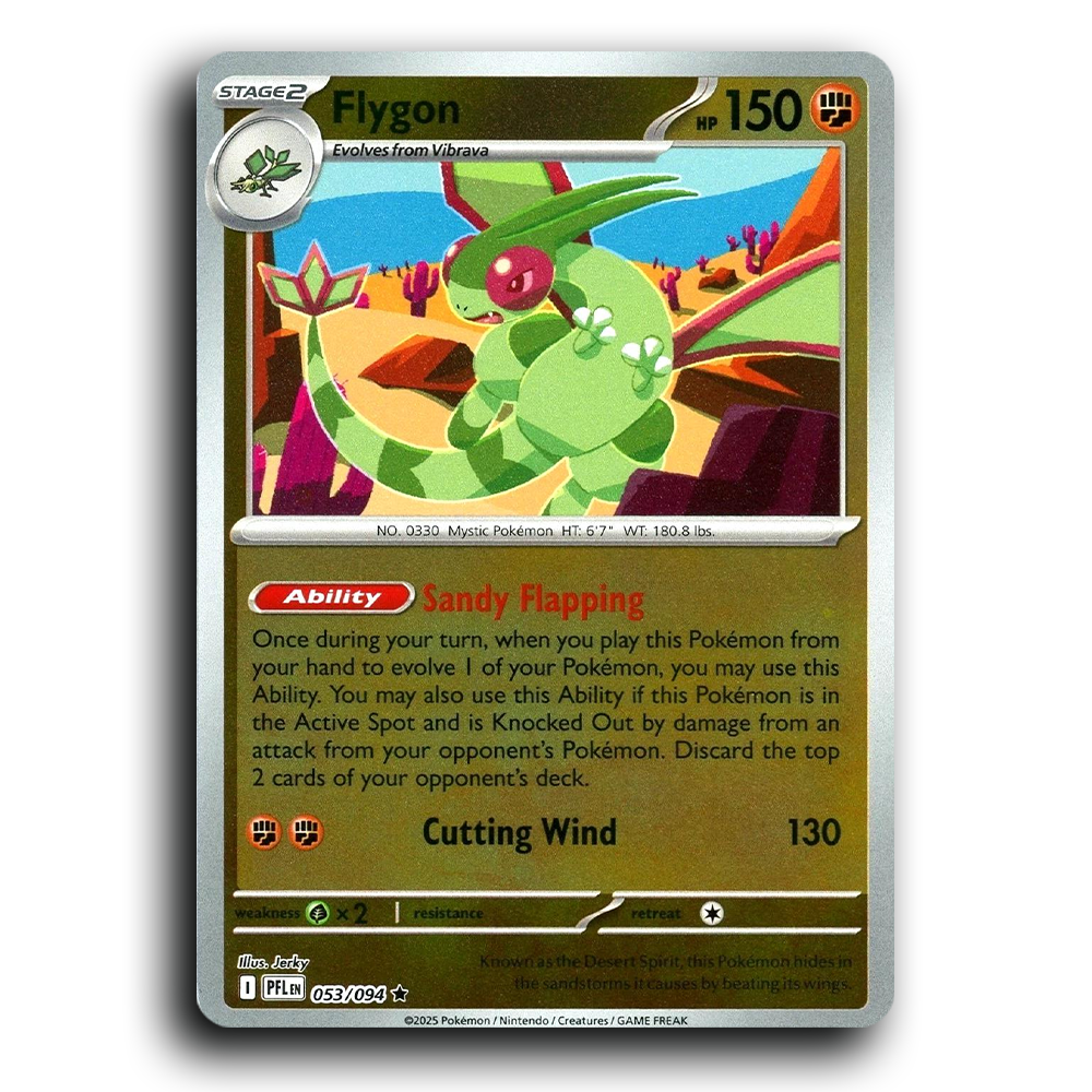 Flygon (053/094) [Phantasmal Flames] Rare Pokemon Card TCG Near Mint NM Reverse Holo