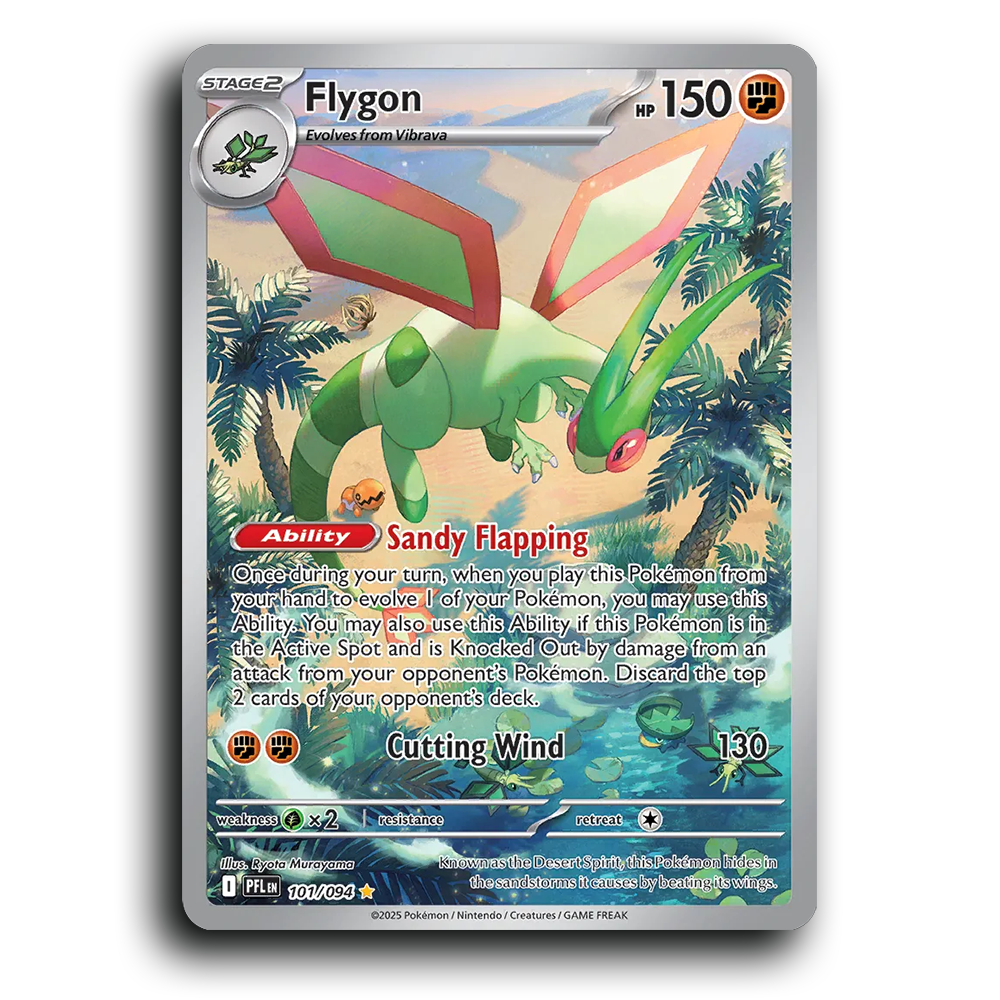 Flygon (101/094) [Phantasmal Flames] Illustration Rare Pokemon Card TCG Near Mint NM Holofoil
