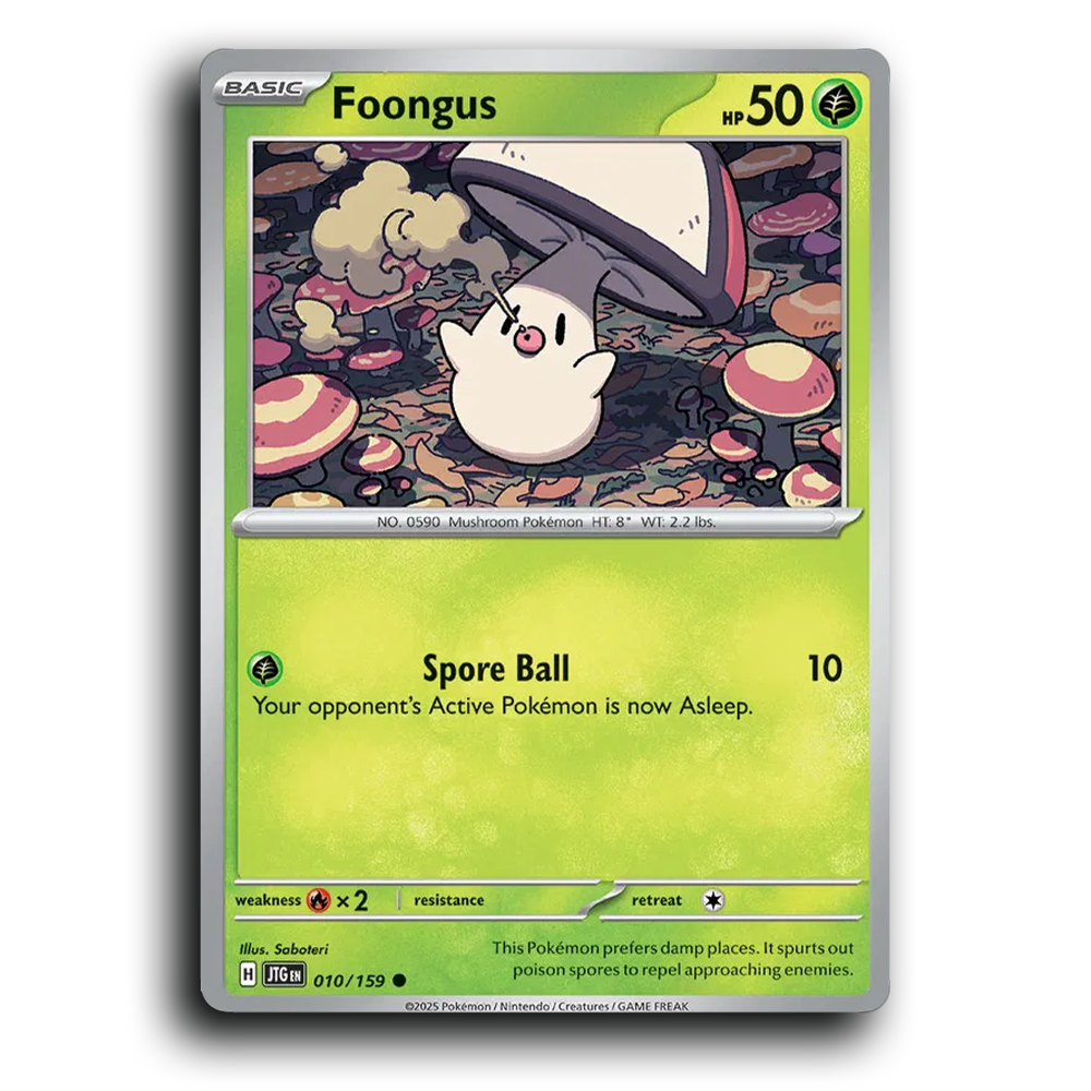 Foongus Journey Together 010/159 Common Near Mint Pokemon Card TCG