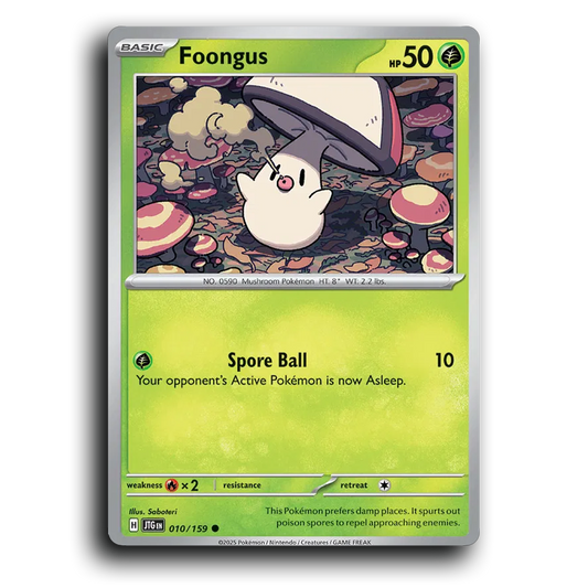 Foongus Journey Together 010/159 Common Near Mint Pokemon Card TCG