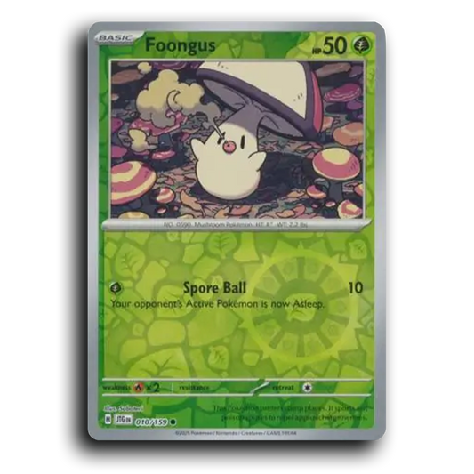 Foongus Journey Together 010/159 Common Reverse Holo Near Mint Pokemon Card TCG