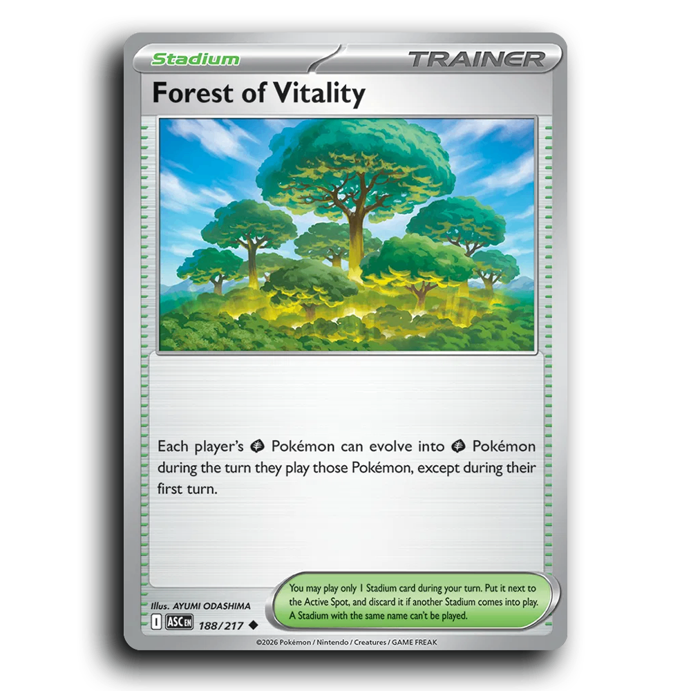 Forest of Vitality - 188/217 Ascended Heroes Uncommon Pokemon Card TCG Near Mint NM