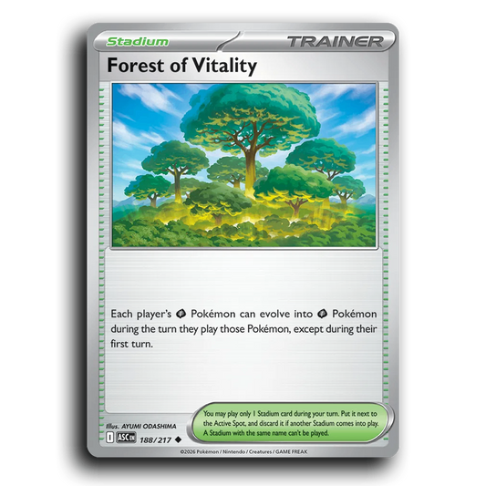 Forest of Vitality - 188/217 Ascended Heroes Uncommon Pokemon Card TCG Near Mint NM