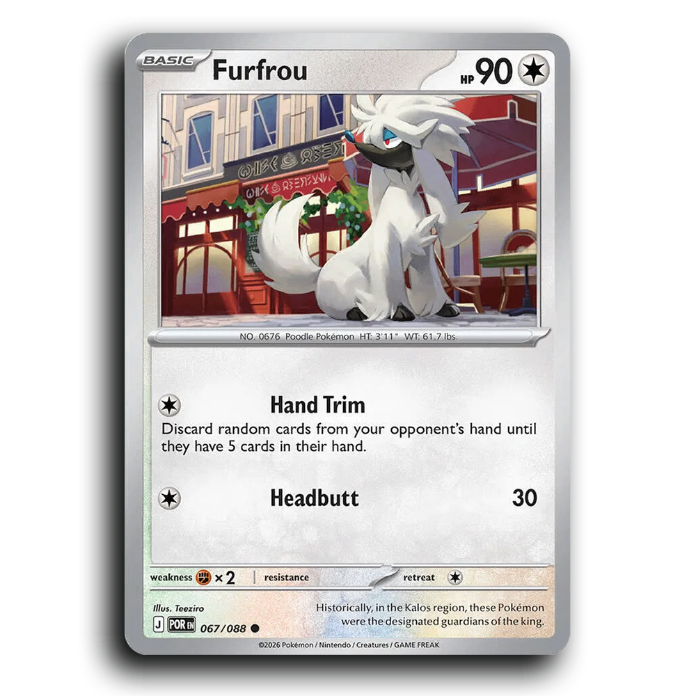 Furfrou (067/088) [Perfect Order] Common Pokemon Card TCG Near Mint NM