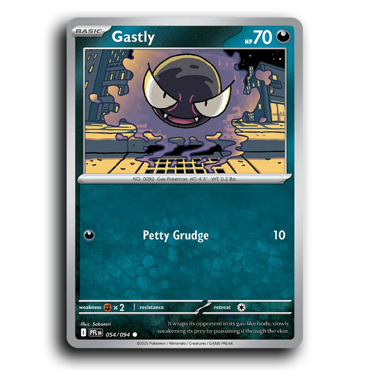Gastly (054/094) [Phantasmal Flames] Common Pokemon Card TCG Near Mint NM