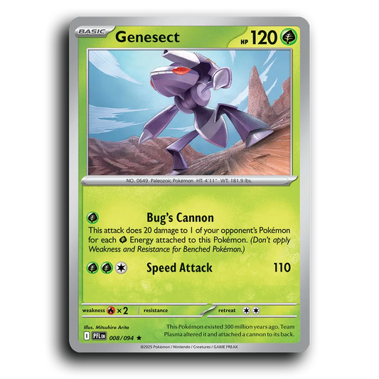 Genesect (008/094) [Phantasmal Flames] Rare Pokemon Card TCG Near Mint NM Holofoil