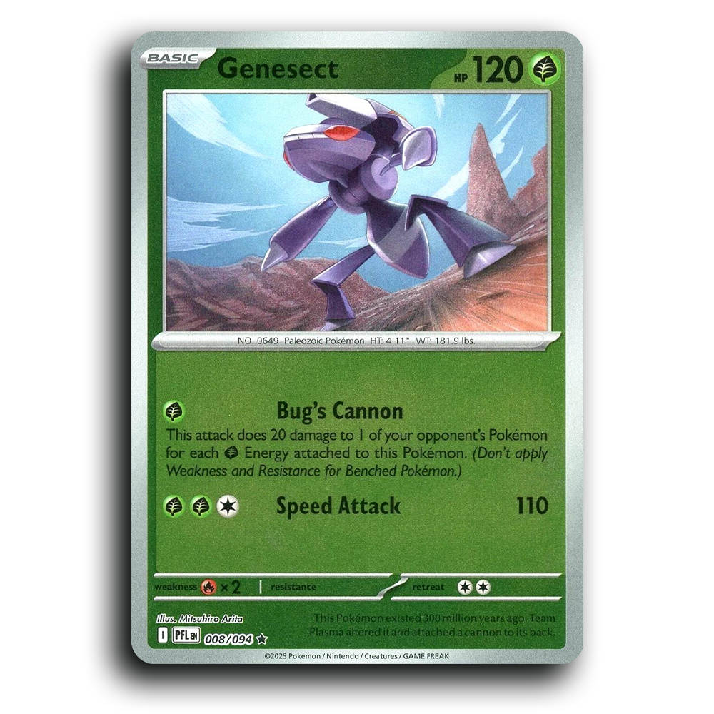 Genesect (008/094) [Phantasmal Flames] Rare Pokemon Card TCG Near Mint NM Reverse Holo