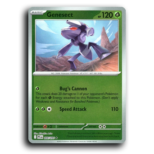 Genesect (008/094) [Phantasmal Flames] Rare Pokemon Card TCG Near Mint NM Reverse Holo
